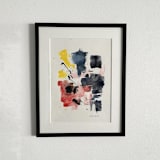 "Free Shapes 3" - Original Painting in multicolor by Isabel Aguilar - Isolda