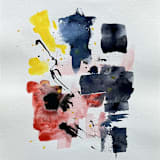 "Free Shapes 3" - Original Painting in multicolor by Isabel Aguilar - Isolda