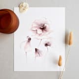 "Oriental Poppies watercolor painting 01" - Original Painting in purple by Angele Kamp