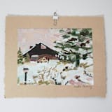 "Snowed In" - Original Painting in multicolor by Kiersten Poultney