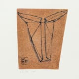 "Folded Cow Head 1 Pastel" - Original Painting in multicolorassorted-colors by Dana Williamowsky