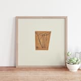 "Folded Cow Head 1 Pastel" - Original Painting in multicolorassorted-colors by Dana Williamowsky