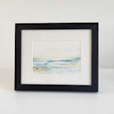 "Washed Waters Framed Watercolor Painting" - Original Painting in blue by Nicoletta Savod