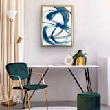 "Summer Cell 3" - Original Painting in blue by Mary Gaspar
