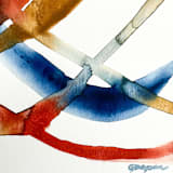 "Primary Lines 2" - Original Painting in multicolor by Mary Gaspar