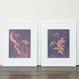 "Foraged I Original" - Original Painting in blue by Kamala Nahas