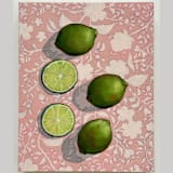 "Key Limes Oil Painting" - Original Painting in pink by Kara Aina