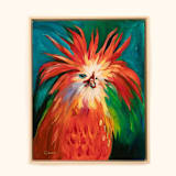 "Redford" - Original Painting in multicolorassorted-colors by CONNIE COLLUM