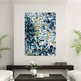 "Niagara Falls | Abstract Painting on Canvas" - Original Painting in blue by Carmen Guedez