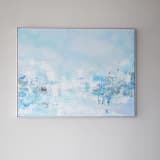 "Lookout Cabin" - Original Painting in blue by Kathryn Kelly