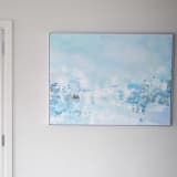 "Lookout Cabin" - Original Painting in blue by Kathryn Kelly