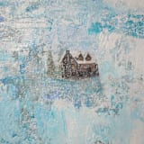 "Lookout Cabin" - Original Painting in blue by Kathryn Kelly