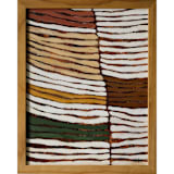 "Rows No. 1" - Original Painting in brown by Wendy Keller