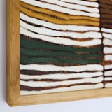 "Rows No. 1" - Original Painting in brown by Wendy Keller