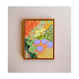 "Hydrangea Trail" - Original Painting in orange by Shina Choi