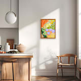"Hydrangea Trail" - Original Painting in orange by Shina Choi