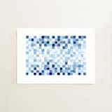 "Indigo Water Woven 02" - Original Painting in blue by Danushka Abeygoda