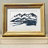 "Reverant Attention to the Landscape" - Original Painting in blue by Golden Lines and Silver Linings