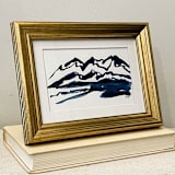"Reverant Attention to the Landscape" - Original Painting in blue by Golden Lines and Silver Linings