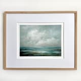 "Shoreline" - Original Painting in blue by Sara Swanson