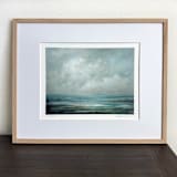 "Shoreline" - Original Painting in blue by Sara Swanson