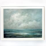 "Shoreline" - Original Painting in blue by Sara Swanson