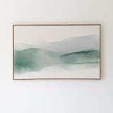 "Echo of a Memory" - Original Painting in green by Rebecca King