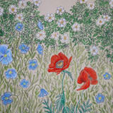"Late Spring Morning I" - Original Painting in green by Janie Allen