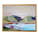 "Wander By The River" - Original Painting in multicolor by AlisonJerry