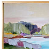 "Wander By The River" - Original Painting in multicolor by AlisonJerry