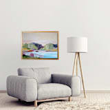 "Wander By The River" - Original Painting in multicolor by AlisonJerry