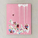 "Arrow" - Original Painting in pink by bari wieselman schulman