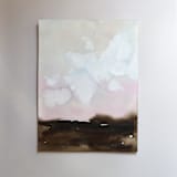 "After Dinner" - Original Painting in pink by Renee Anne Bouffard-McManus