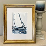 "Do Some Soul Searching" - Original Painting in blue by Golden Lines and Silver Linings