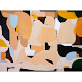 "Serendipity in Flow" - Original Painting in beige by Shina Choi