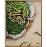 "Green Beans" - Original Painting in green by Wendy Keller