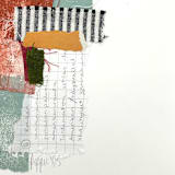 "Textile No 2" - Original Painting in green by Pippin Schupbach