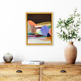 "Colors of Night Fields" - Original Painting in brown by Shina Choi