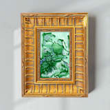 "Chinoiserie Landscape in Green" - Original Painting in green by Green Barn Studio