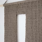 "Keyhole Fiber Art Wall Hanging in Chestnut" - Original Painting in brown by Bharti Trivedi