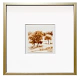 "Country Trees I" - Original Painting in brown by AlisonJerry