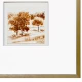 "Country Trees I" - Original Painting in brown by AlisonJerry