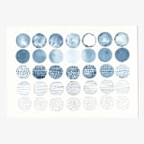 "Meditation Circles 02" - Original Painting in blue by Danushka Abeygoda
