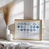 "Meditation Circles 02" - Original Painting in blue by Danushka Abeygoda