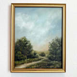 "Path at Sunset" - Original Painting in multicolorassorted-colors by Sara Swanson