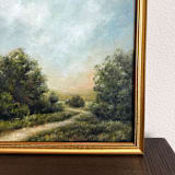 "Path at Sunset" - Original Painting in multicolorassorted-colors by Sara Swanson