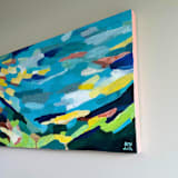 "Fluid Horizons" - Original Painting in blue by Summer Tali Hilty