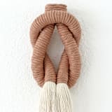 "Love Knot wall Sculpture in Peach" - Original Painting in pink by Bharti Trivedi