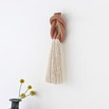 "Love Knot wall Sculpture in Peach" - Original Painting in pink by Bharti Trivedi