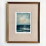 "Moonlight Waves" - Original Painting in blue by Sara Swanson